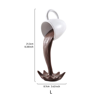 3D anti-gravity tipping coffee cup Decoration