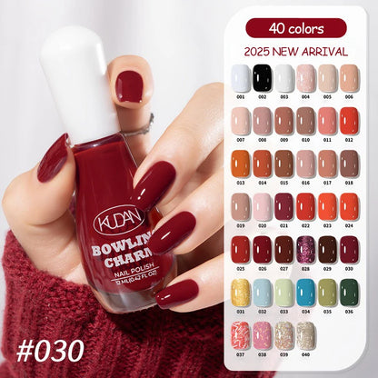40 Colors Nail Polish Water-based Quick Drying Tearable Nail Art