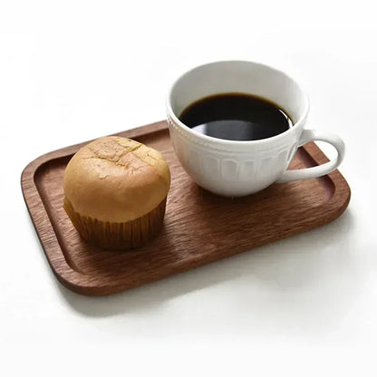 Japanese Dinner Plate Walnut Wooden Tray