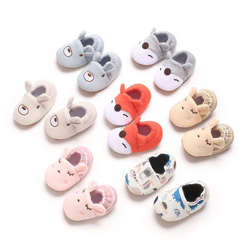 Cartoon Animal Pattern Newborn Baby Shoes