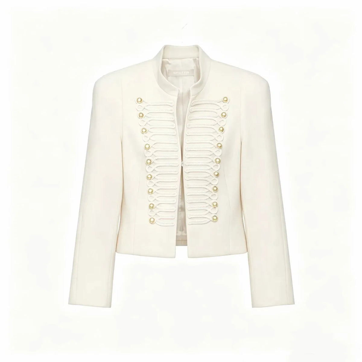 Slim Elegant Napoleon High Street Chic Shoulder Padded Jacket