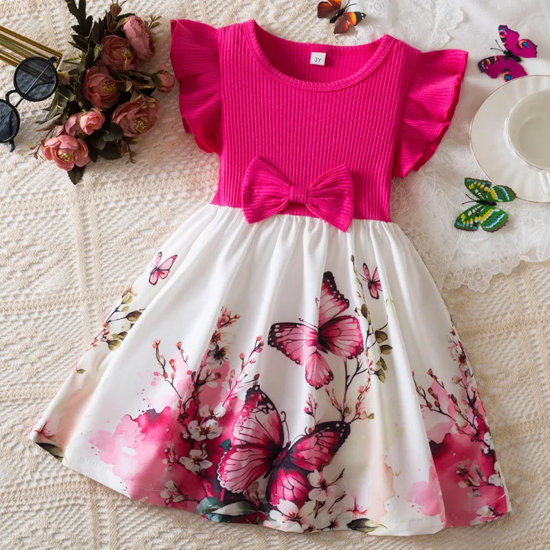 Butterfly Flying Sleeves Cute Casual Dresses