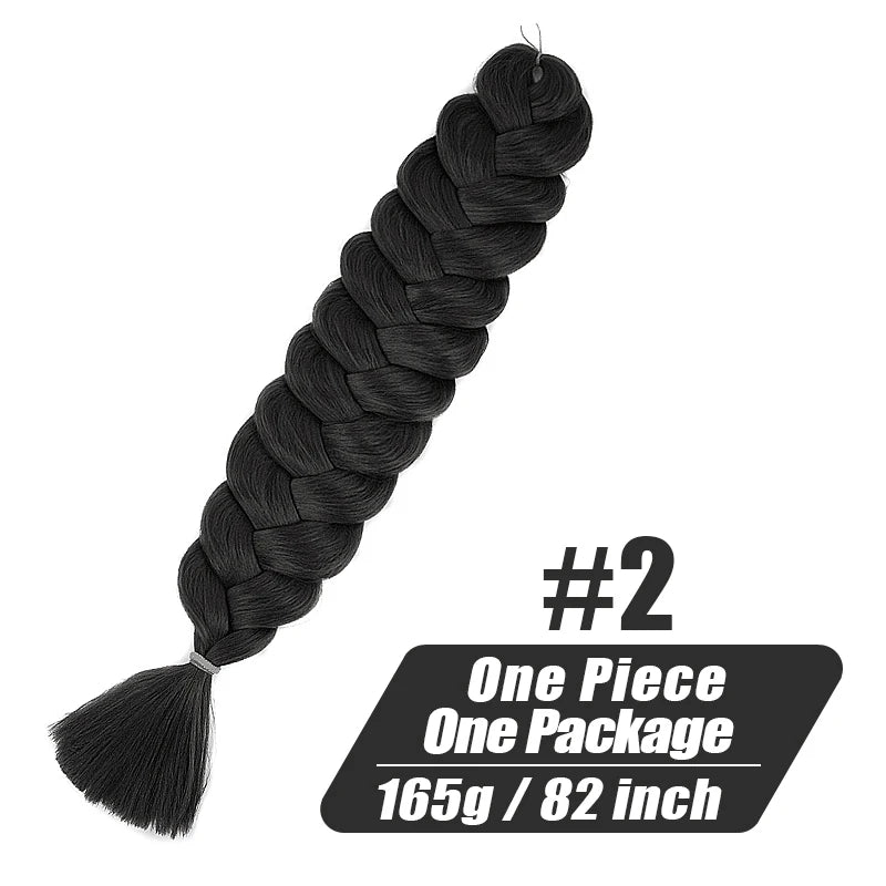 82 Inch Long Jumbo Braiding Hair Synthetic Braids Crochet Hair Extensions 165g