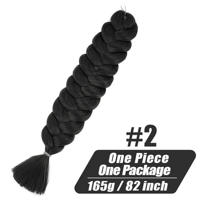 82 Inch Long Jumbo Braiding Hair Synthetic Braids Crochet Hair Extensions 165g