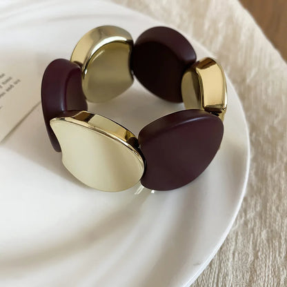 Multi-style Round Splicing Elastic Rope Resin Bracelets