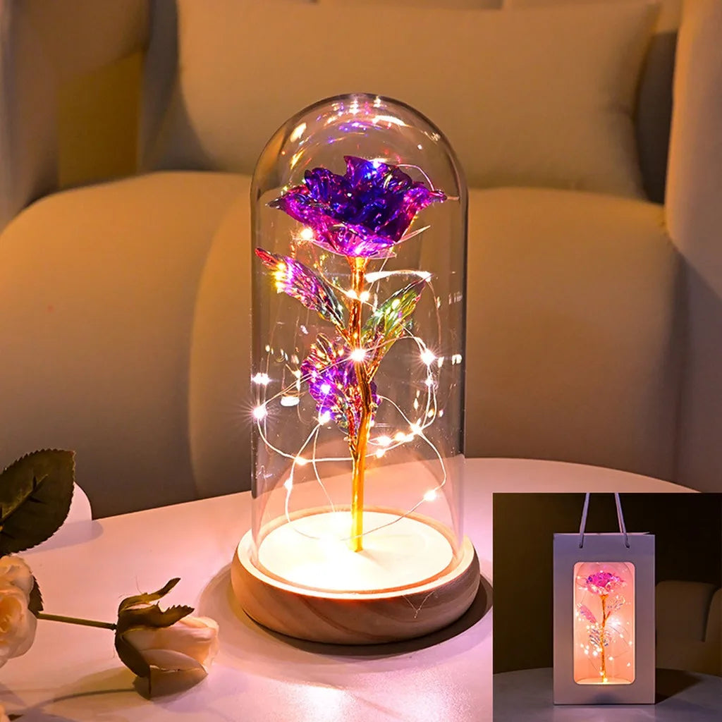 LED Galaxy Three Rose Artificial Flowers