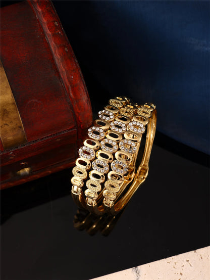 Dubai-style Bride Bracelet Hand-Carved High-Quality Metal Bracelet