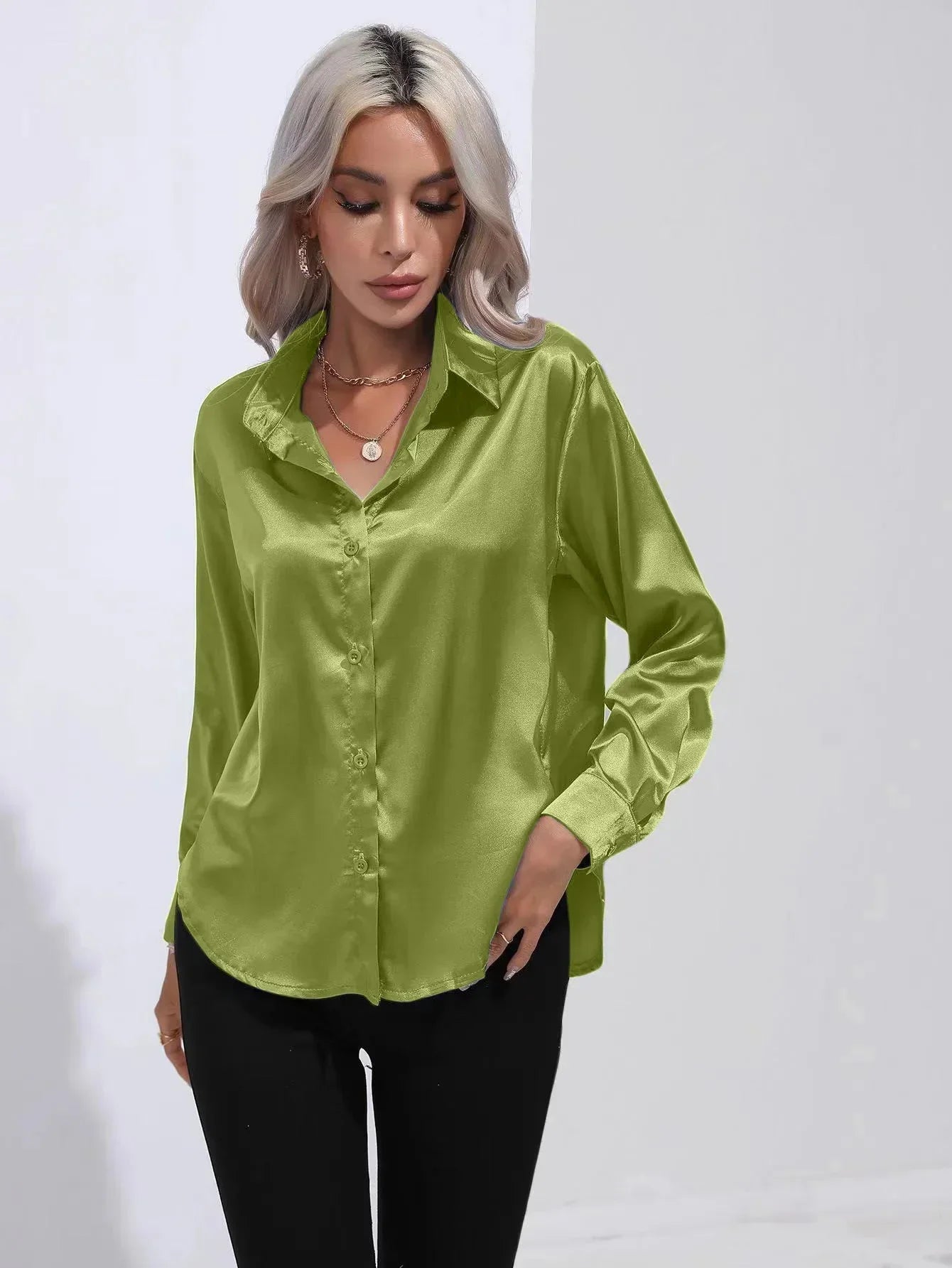 Long Sleeve Silk Shirt