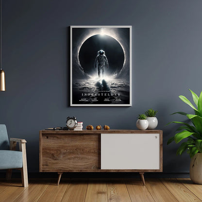 Interstellar Movie Poster Astronaut Outer Space Canvas Wall Art Print