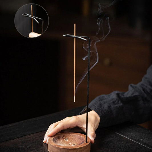 Burner Upside Down Incense Burner Stick Holder Wooden