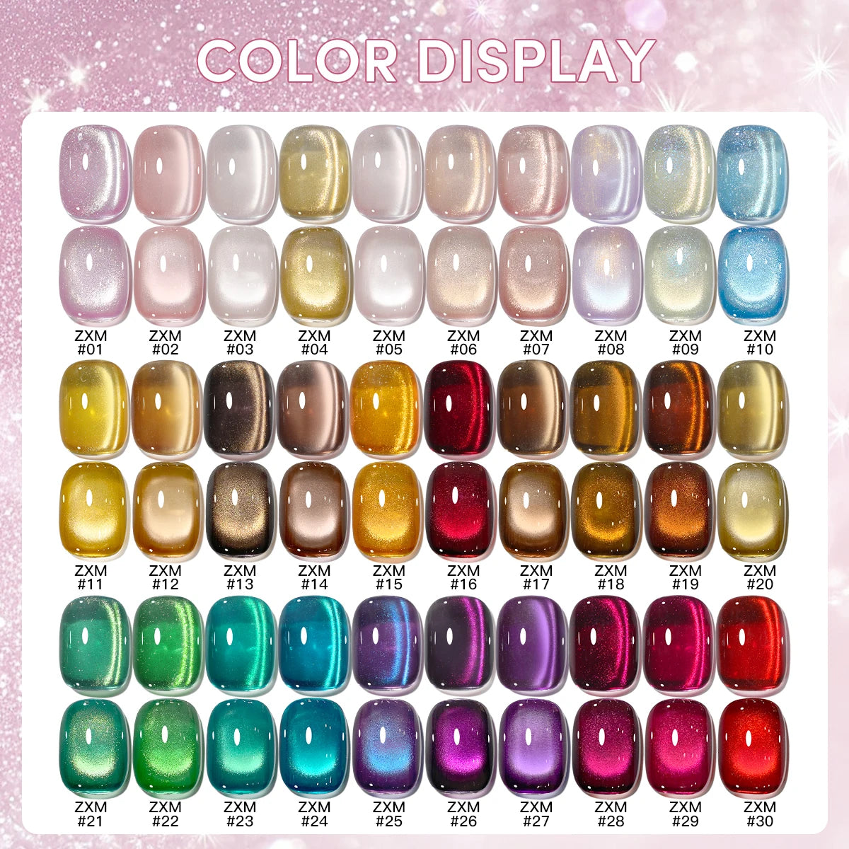 30 Color Star River Cat Eye Gel Nails Polish 1pcs 15ml Magnetic Gel