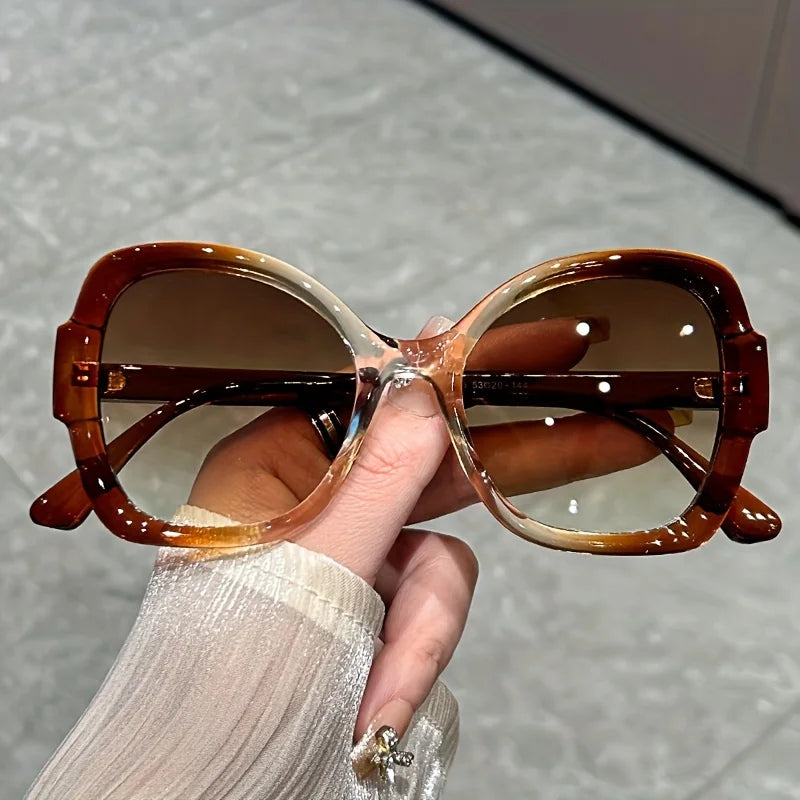 Oversized Oval Jelly Frame Sunglasses