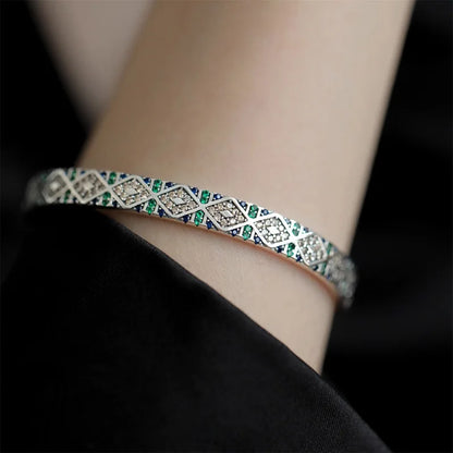 925 Sterling Silver Bangle Bracelet Set
