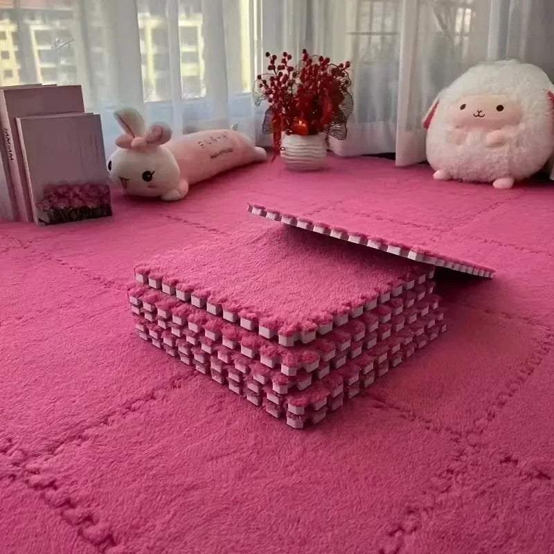 Soft Plush Foam Puzzle Mat Carpet Floor Rug Baby Play Mat