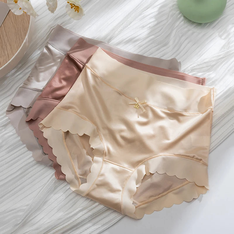 Silk Panties Nice Briefs Soft Underwear Mid rise Elegance Sexy Lingerie
