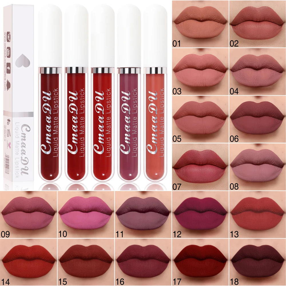 1 Pcs Matte Lip Gloss Liquid Lipstick Waterproof