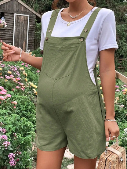Maternity Jumpsuits Plus Size Pregnancy Overalls Cotton