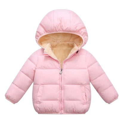 Winter Thick Warm Plush Thicken Outerwear Fur Hooded Jacket K