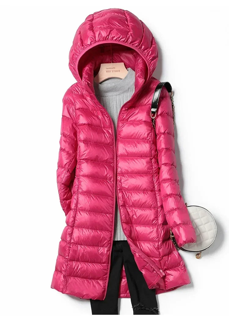 Outerwear Winter Korean Fashion Slim Remove Hooded Parka Down Jackets
