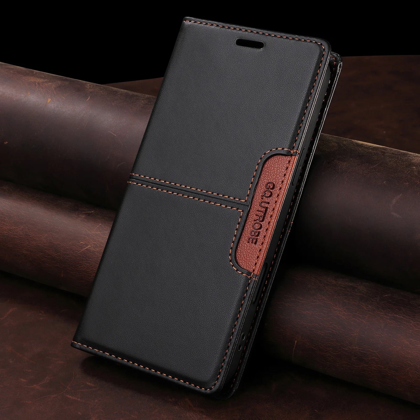 Magnetic Leather Case Flip Wallet Card Cover