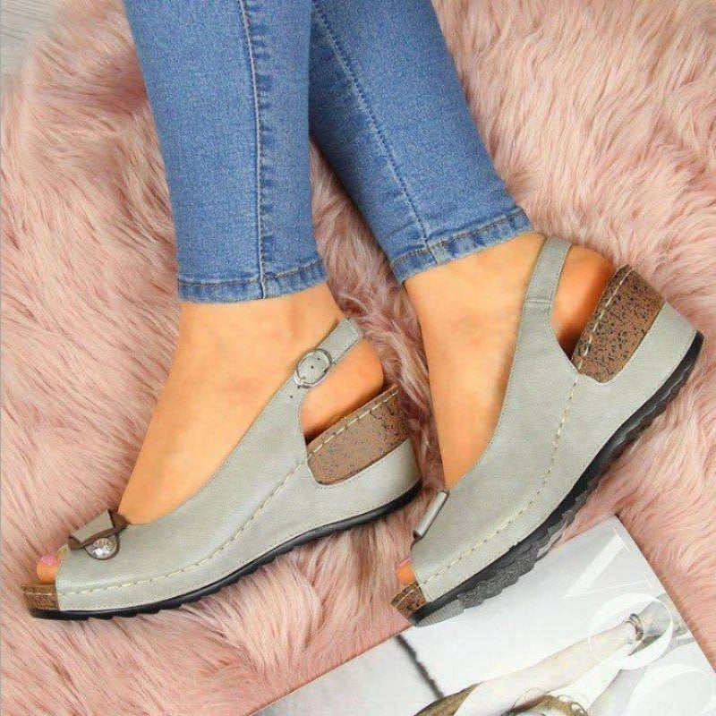 DANA Chunky Wedges Open Toe Sandals