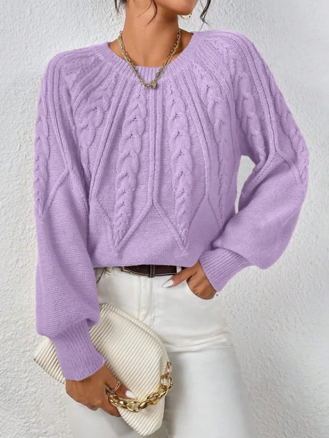 Elegant Casual Knitted Hoodie Thickened Warm Commuting Thread Sweater