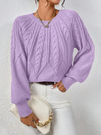 Elegant Casual Knitted Hoodie Thickened Warm Commuting Thread Sweater