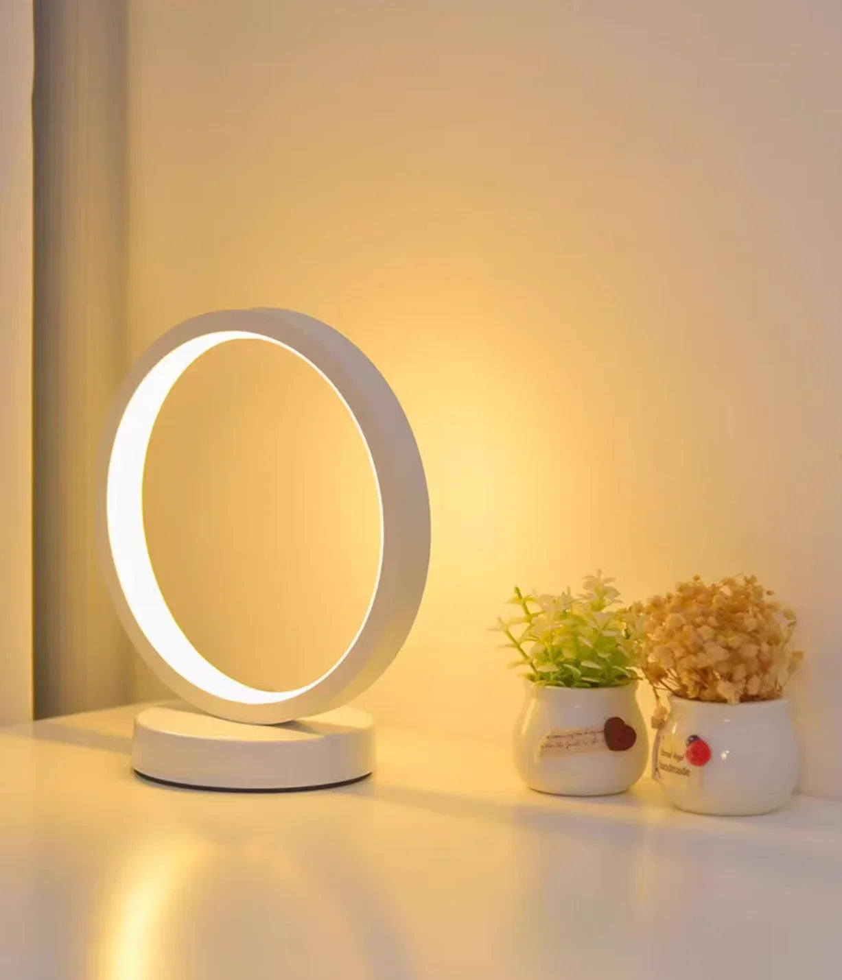 20CM LED Simple Circular Ring Table Lamp