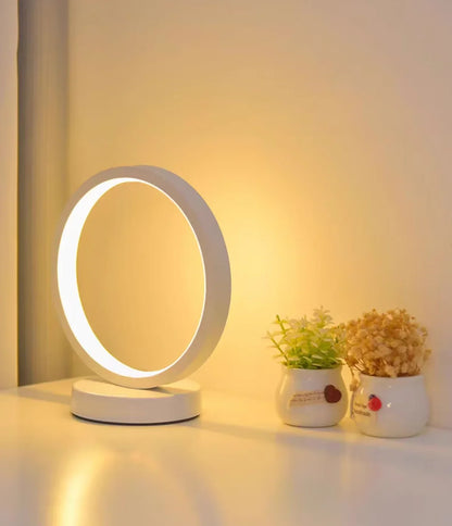 20CM LED Simple Circular Ring Table Lamp