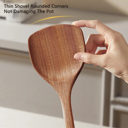 Ebony Wood Spatula Non Stick Pan