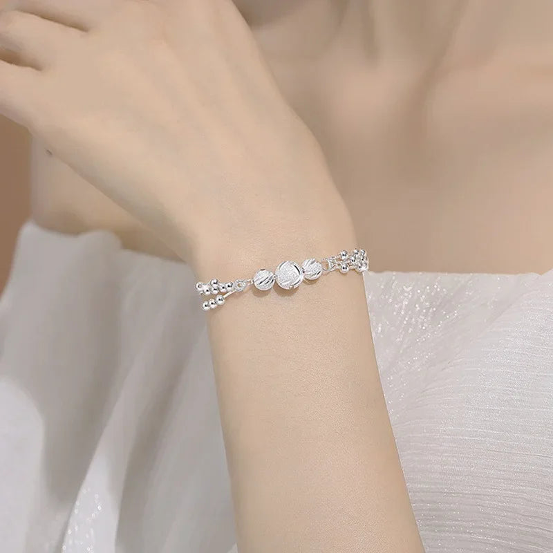925 Sterling Silver Ball Necklace Set