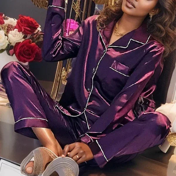 Silk Satin Sleepwear Pyjamas Set