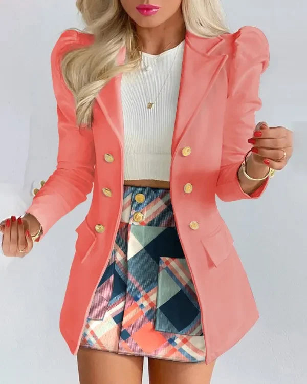 Classics Small Suit Long Sleeve Mini Skirt