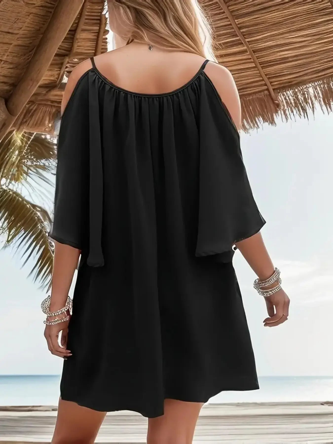 Vestido elegante de hombros descubiertos