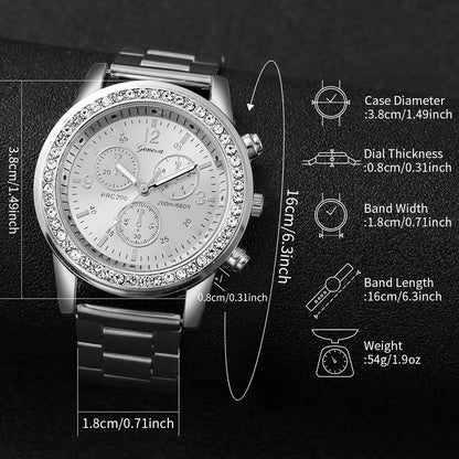 DANA Silver Stainless Steel Quartz Watch