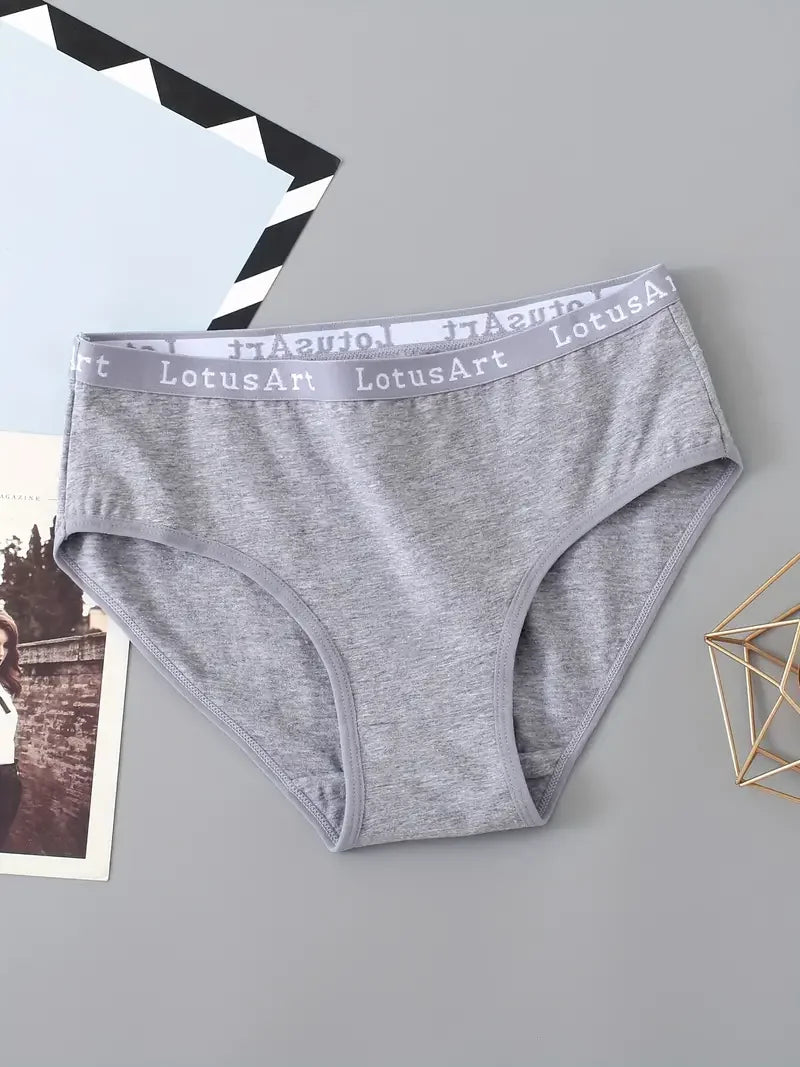2PCS/Set Cotton Solid Panties Sexy Plus Size Lingerie
