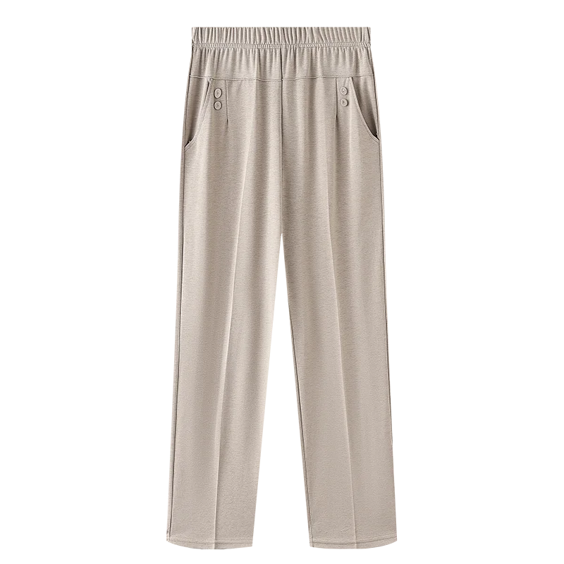 Pantalones finos elásticos holgados de pierna recta