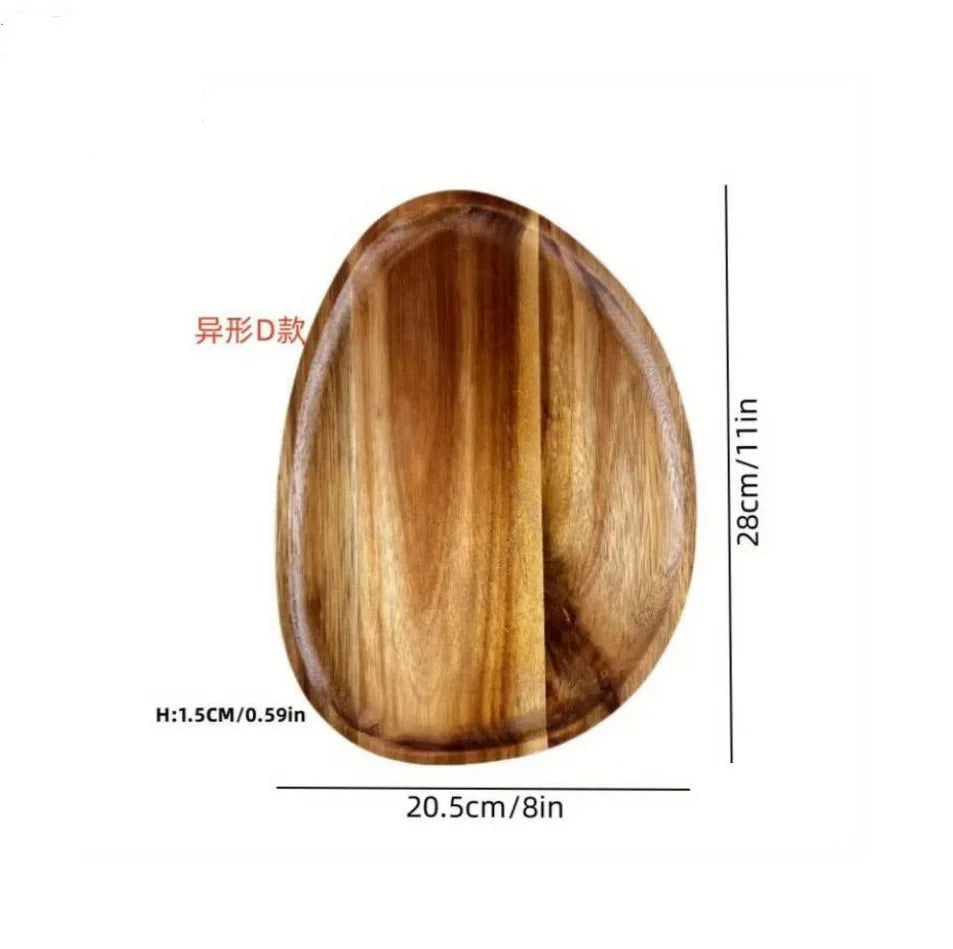 Japanese solid wood fruit plate