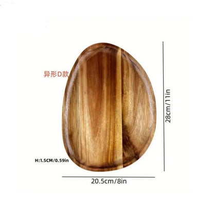 Japanese solid wood fruit plate