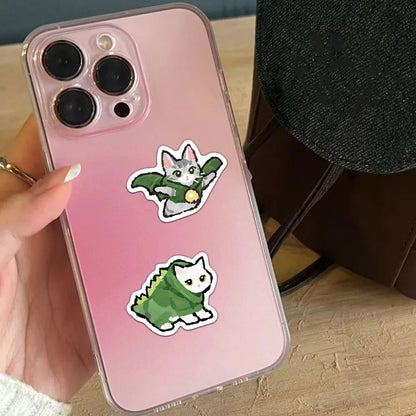 77PCS Cartoon Cat Stickers Exquisite Animal Waterproof Stickers