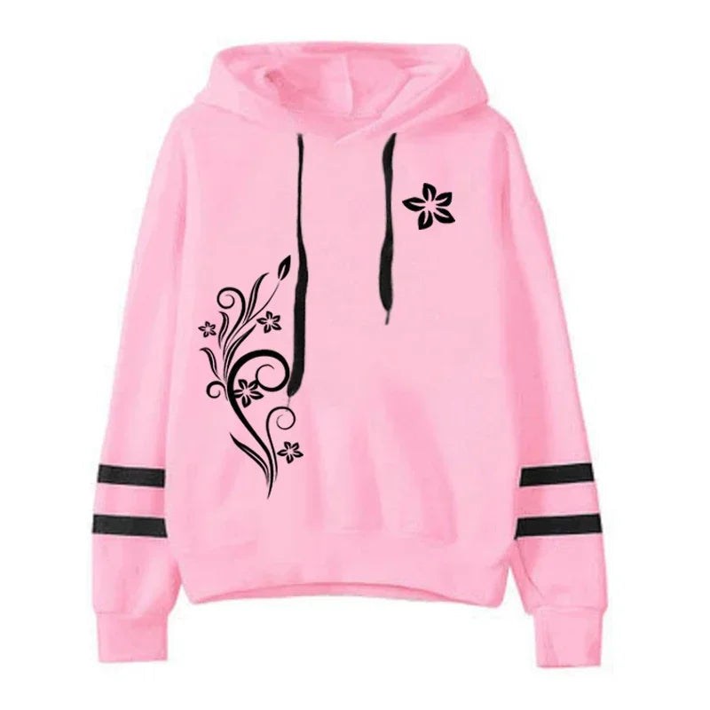 Outdoor Autumn Winter Hoodies Casual Stripe Sweatshirt Jogging