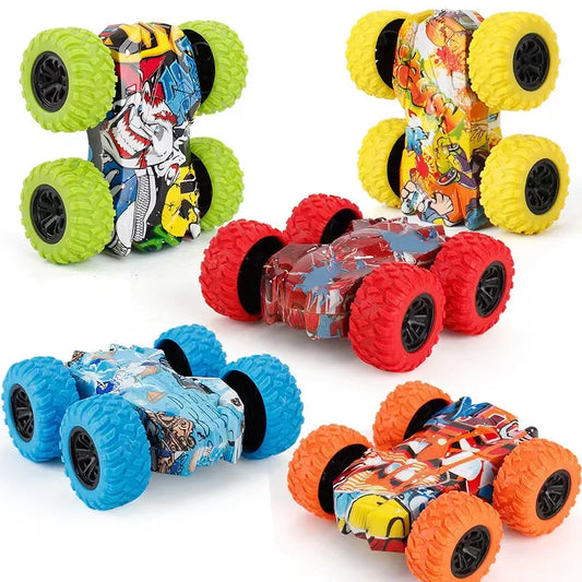 Car Four-wheel Drive Off-road Vehicle Stunt Dump Cars Double-Side Toy
