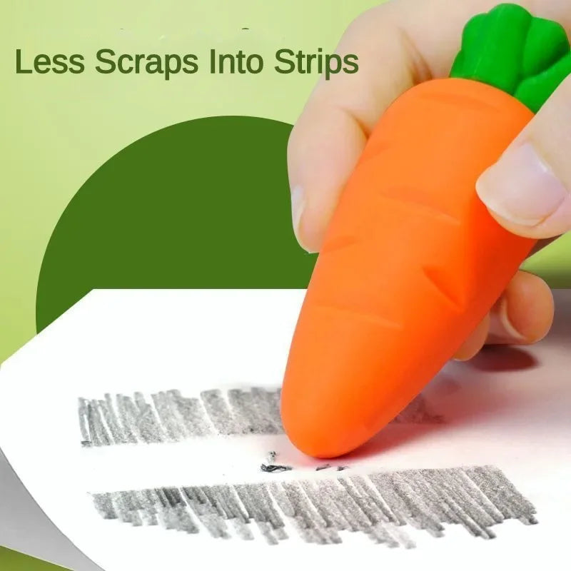 Creative Fruit Eraser Cute Carrot Mango Strawberry Pineapple Pencil Eraser