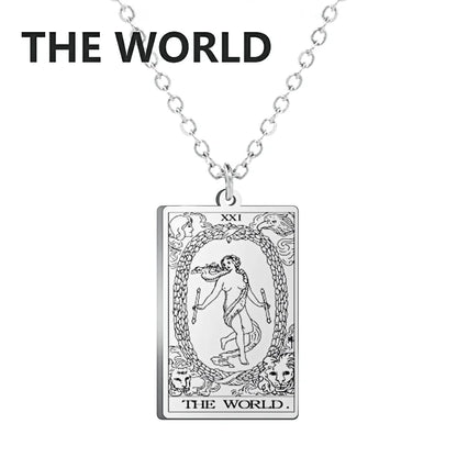 Stainless steel Classic Tarot Pendant Necklace