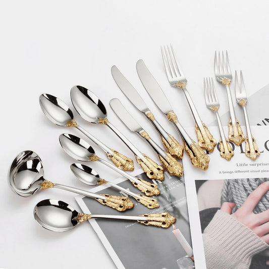 Stainless Steel Silver Flatware Set