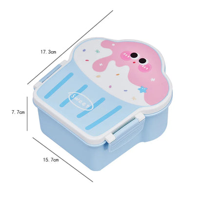 Cartoon Car Bento Rectangular Leakproof Plastic Lunch Box