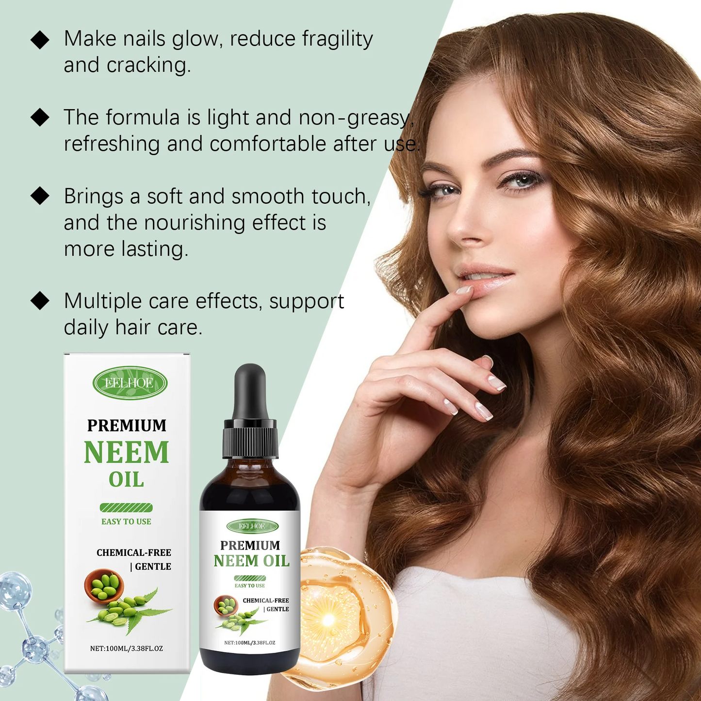 Neem Oil Care Essential Oil Nourishes Scalp Skincare