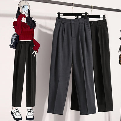 Korean High Waist Suit Casual Trousers