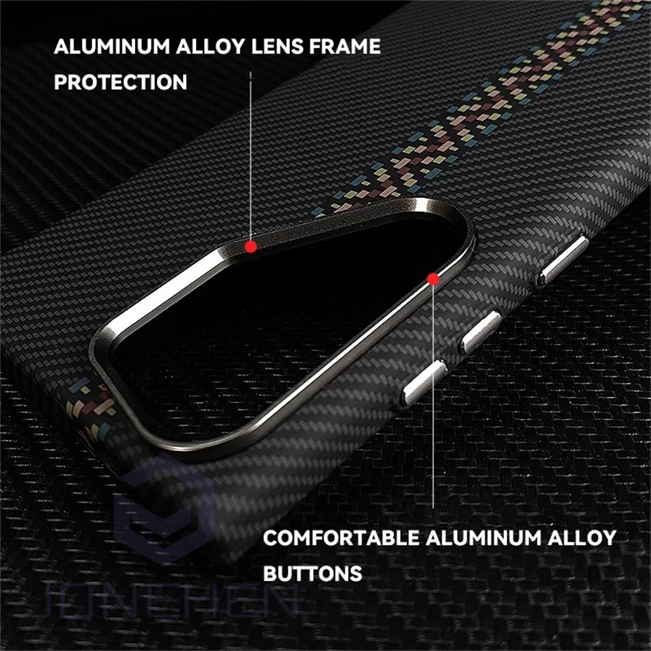 Ultra Slim Carbon Fiber Pattern Mganetic Samsung Cover