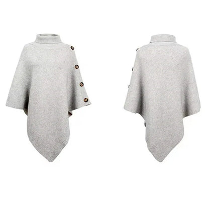Autumn Winter Turtleneck Loose Pullover Shawl Long Casual Sweater